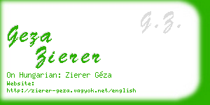 geza zierer business card